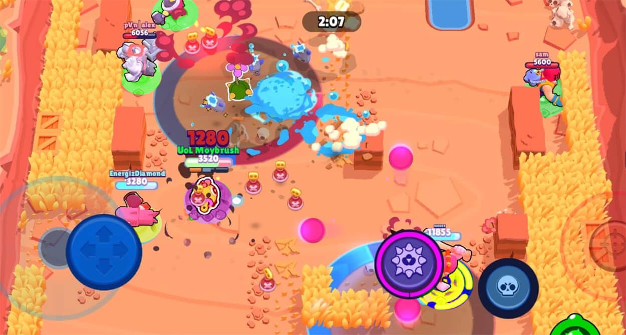 Los colores de los brawlers en Brawl Stars