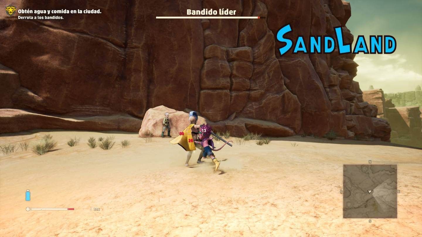  Acción en tiempo real, los combates de Sand Land