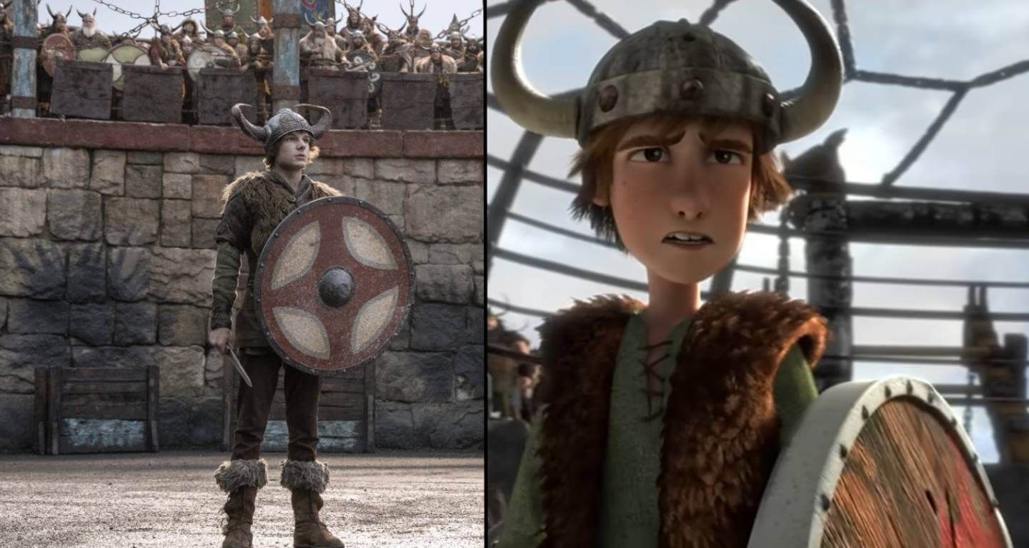  Hipo en ambas versiones de Cómo Entrenar a tu Dragón (Imagen: EMPIRE)