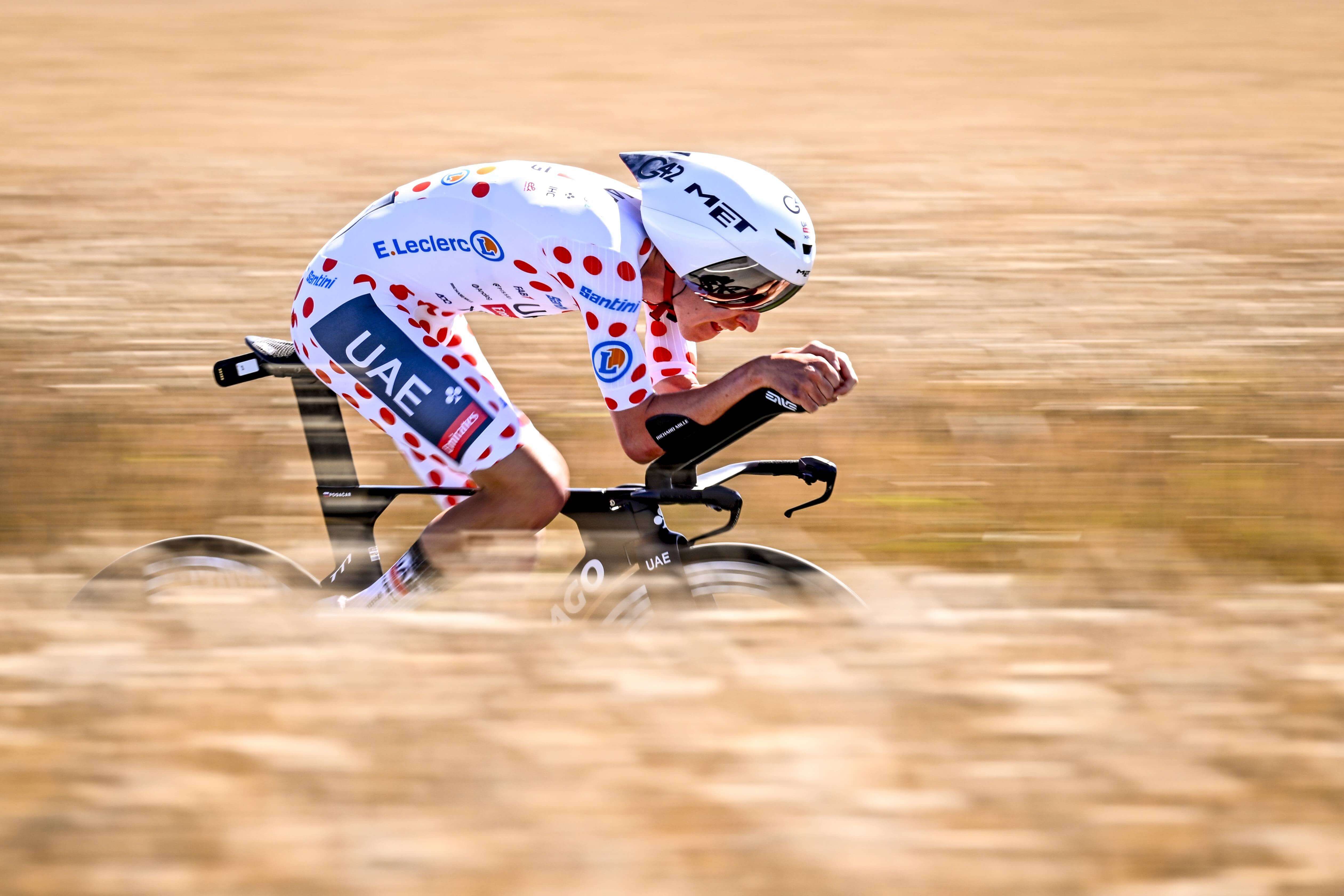 Tadej Pogacar, en la contrarreloj de la etapa 4 del Tour de Francia.