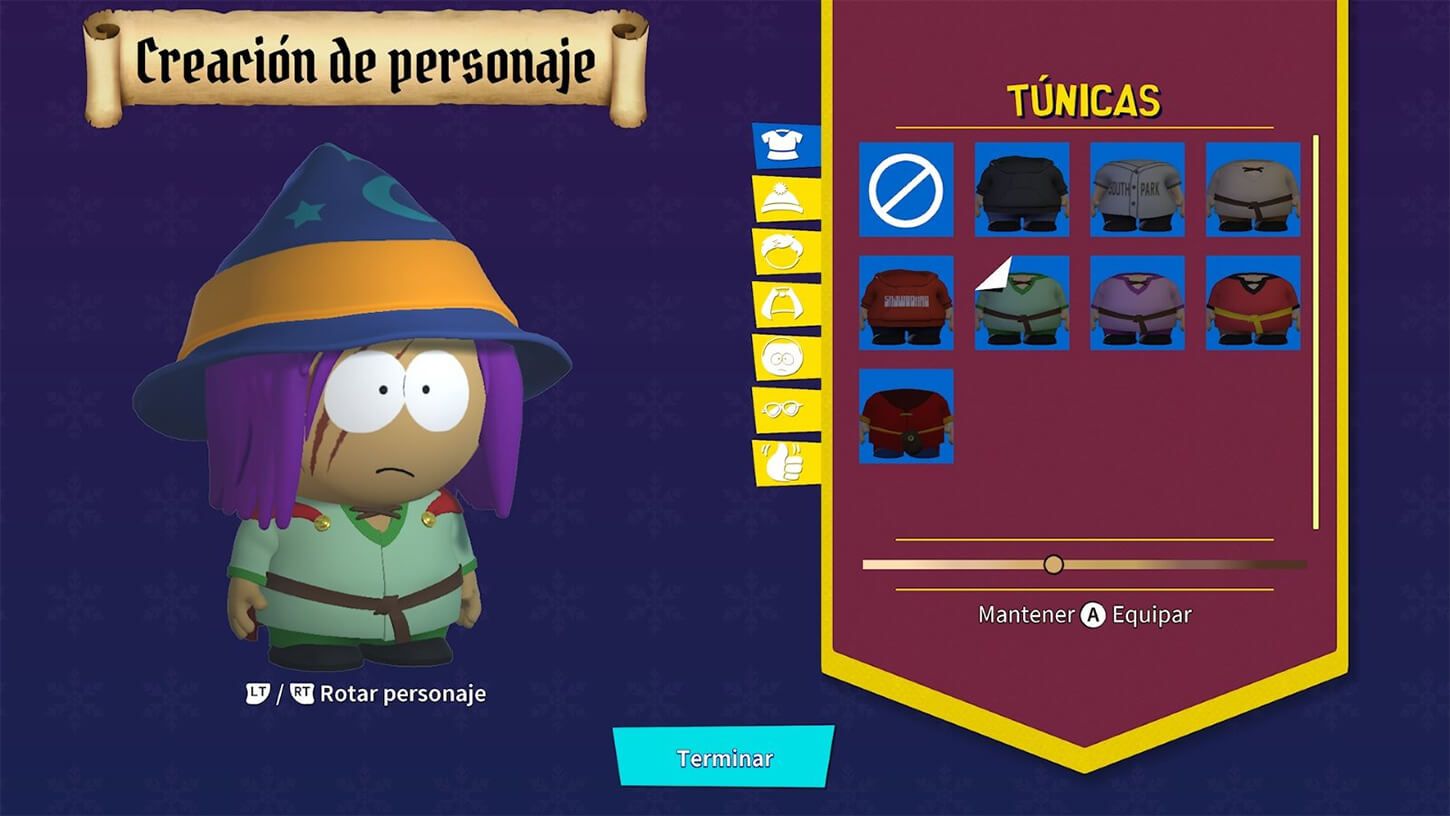  La creación de personaje de South Park: Snow Day!