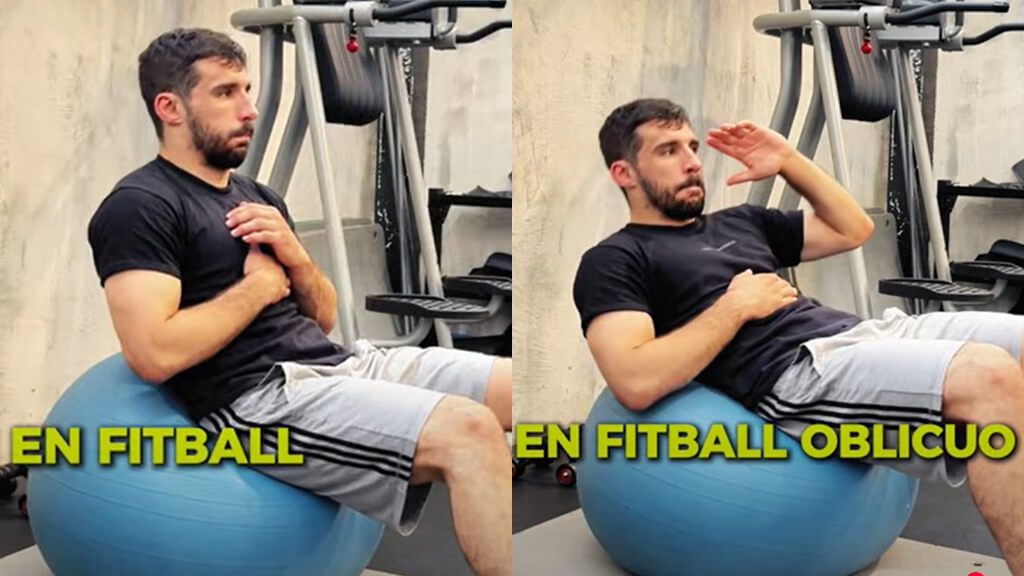 El nutricionista Saúl Sánchez haciendo abdominales (Fotos: Canal de YouTube de @saulnutri)