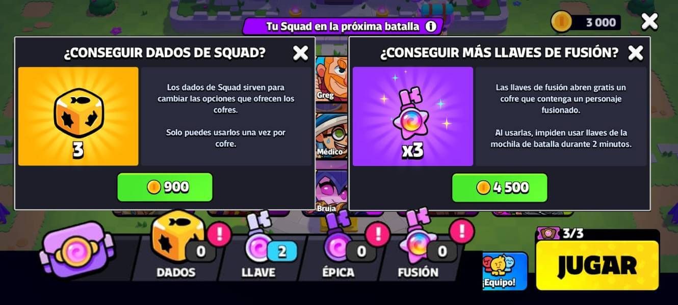  Los Dados y las Llaves en Squad Busters