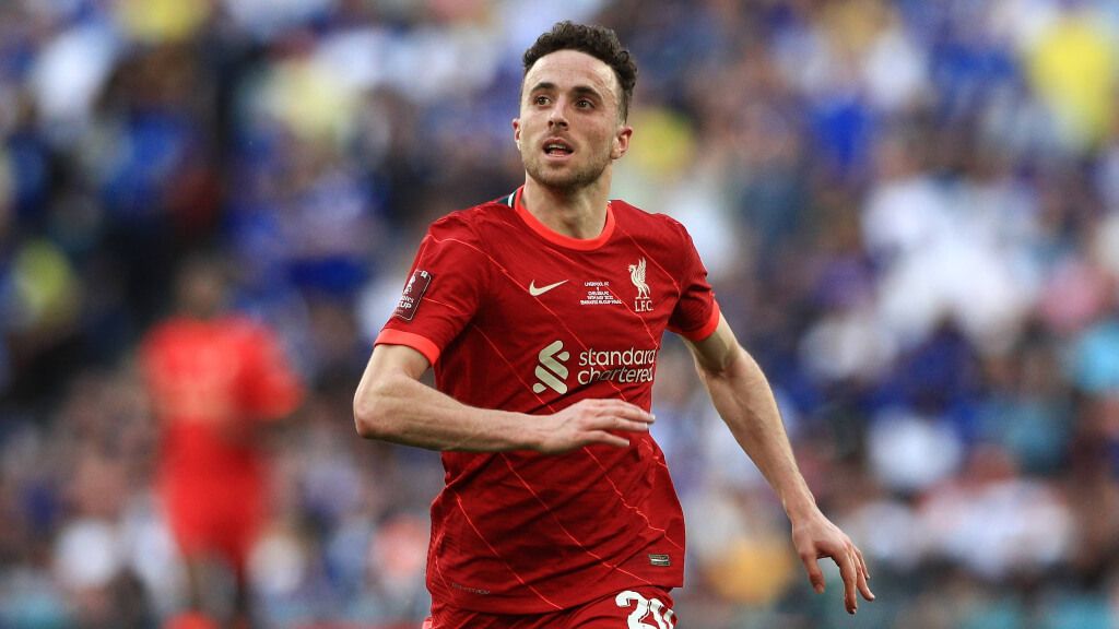  Diogo Jota en un partido con el Liverpool