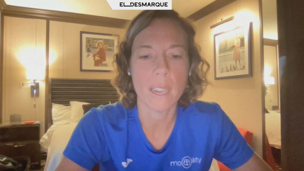  La fisioterapeuta deportiva, Blanca Bernal, en el canal de Twitch de ElDesmarque