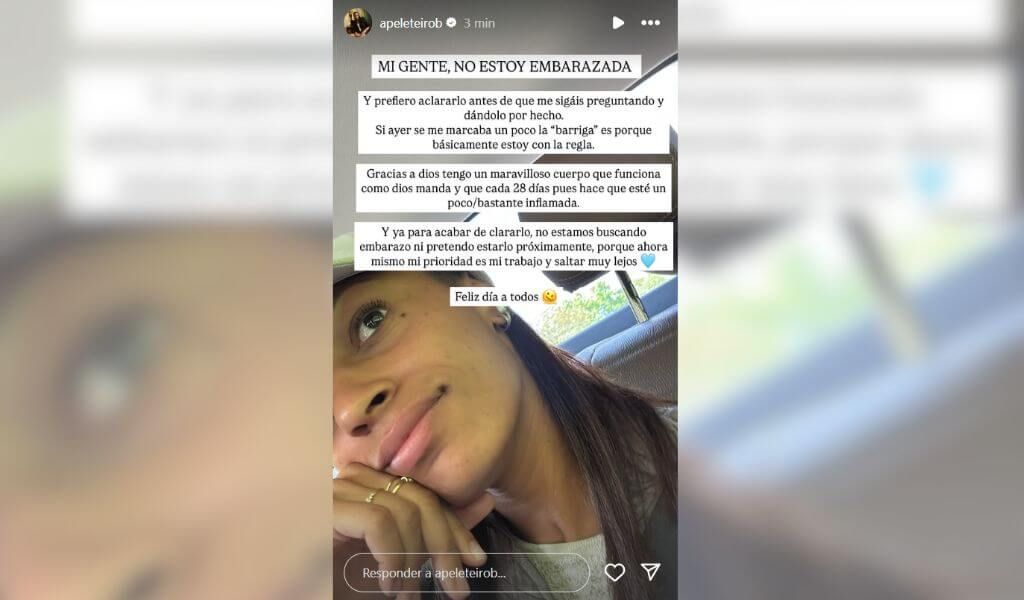  Ana Peleteiro en sus stories de Instagram