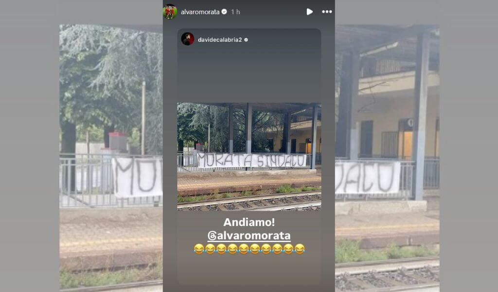  Álvaro Morata y el vacile con su compañero del Milan