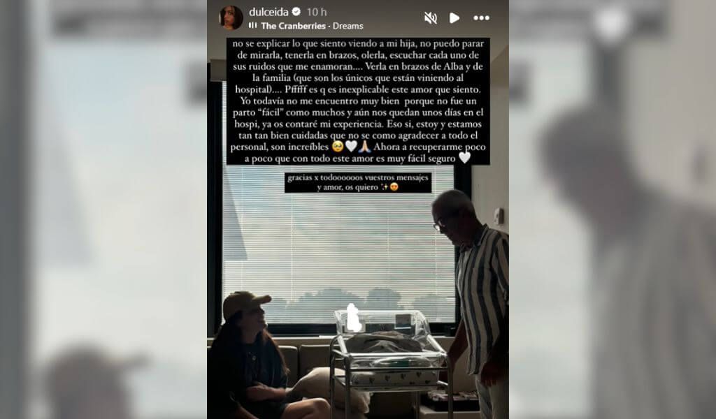  El mensaje de Dulceida en redes sociales (Captura de @dulceida)