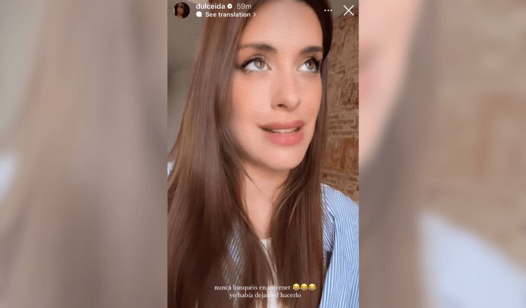  Dulceida explicando su susto en las redes (Captura de @dulceida)