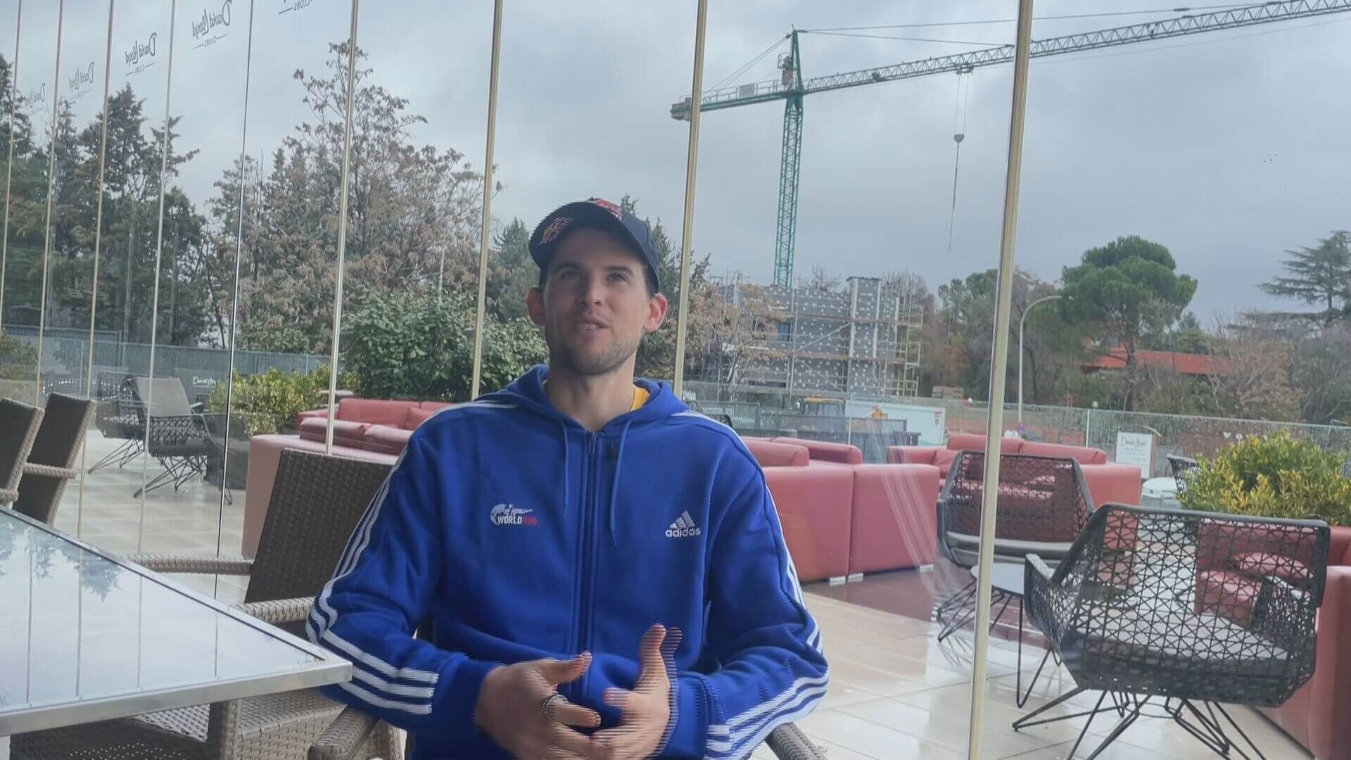 Thiem, durante la entrevista