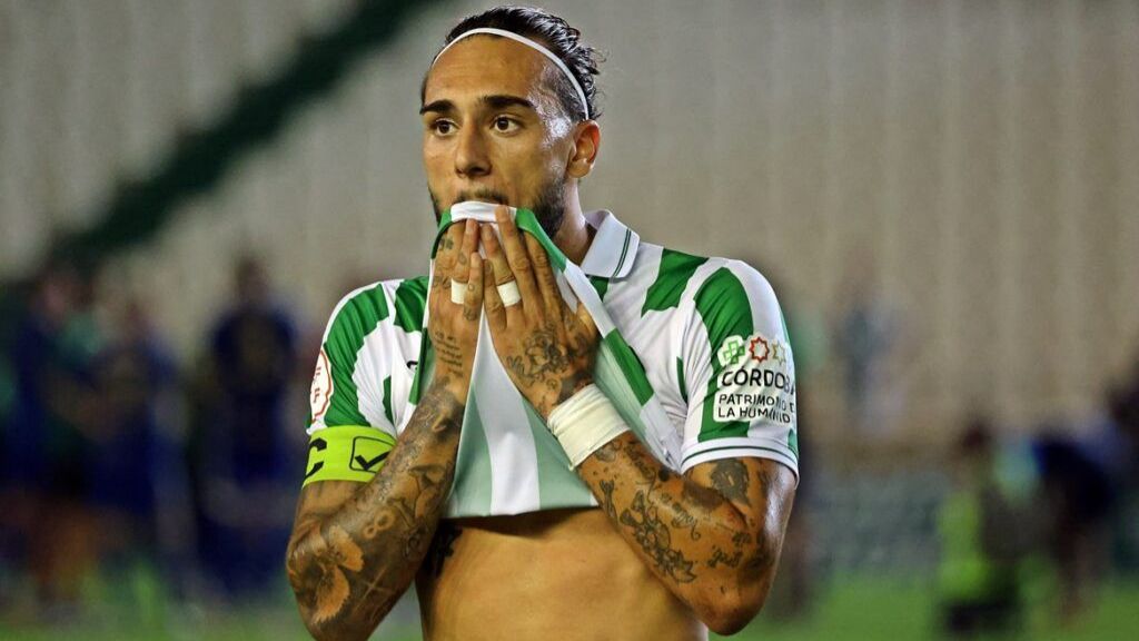Dragi Gudelj durante el partido contra el Linares. (Córdoba CF)