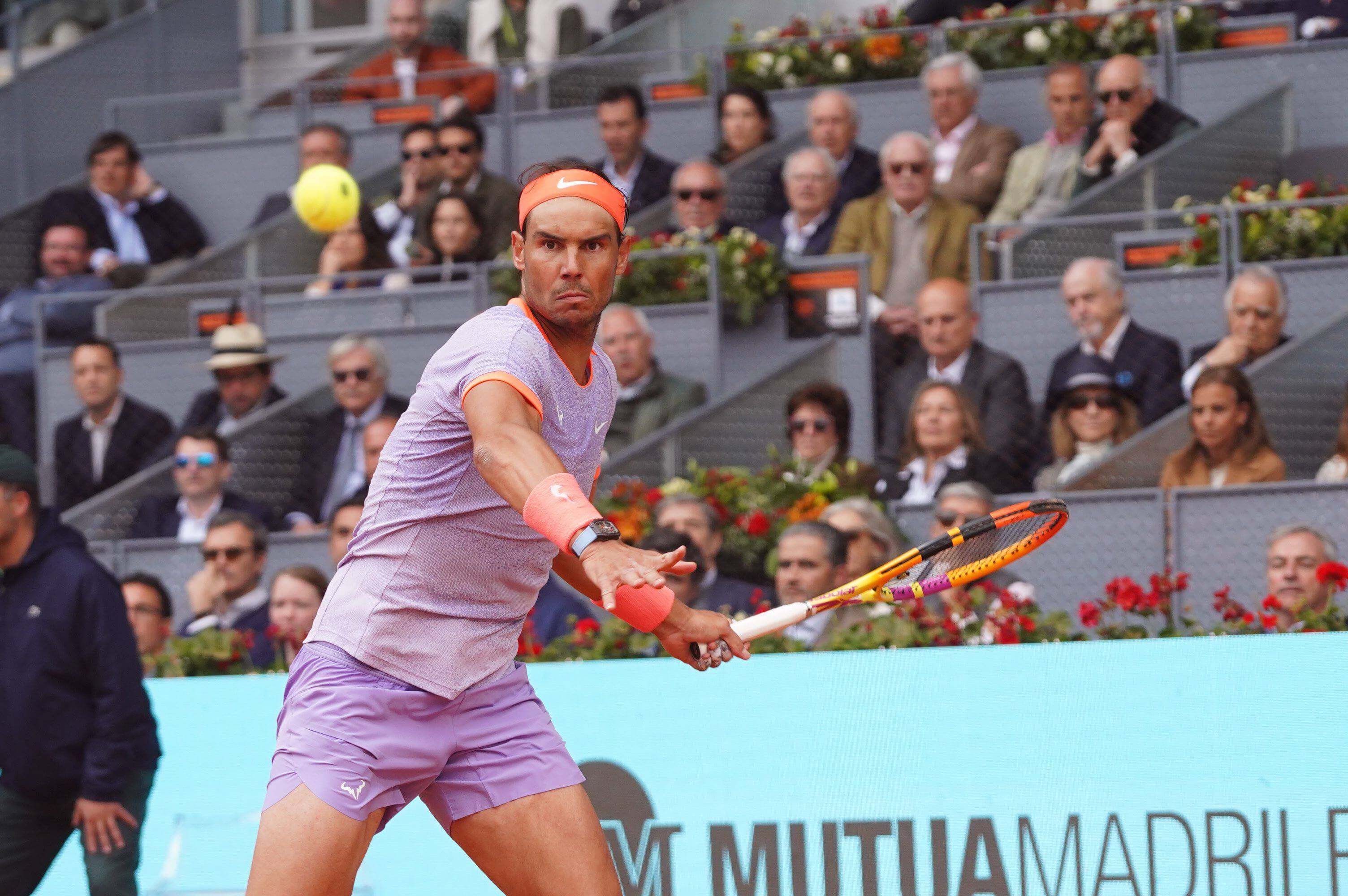  Rafa Nadal, en un partido del Mutua Madrid Open.
