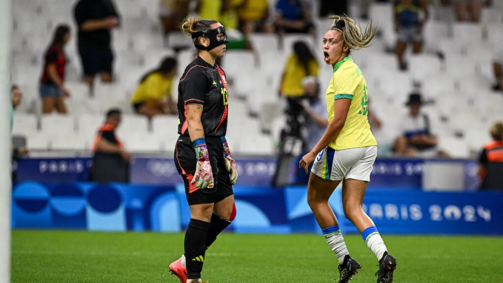  Cata Coll y Priscila en el España - Brasil de las semifinales de los Juegos Olímpicos de París 2024 (Fuente: Cordon Press)