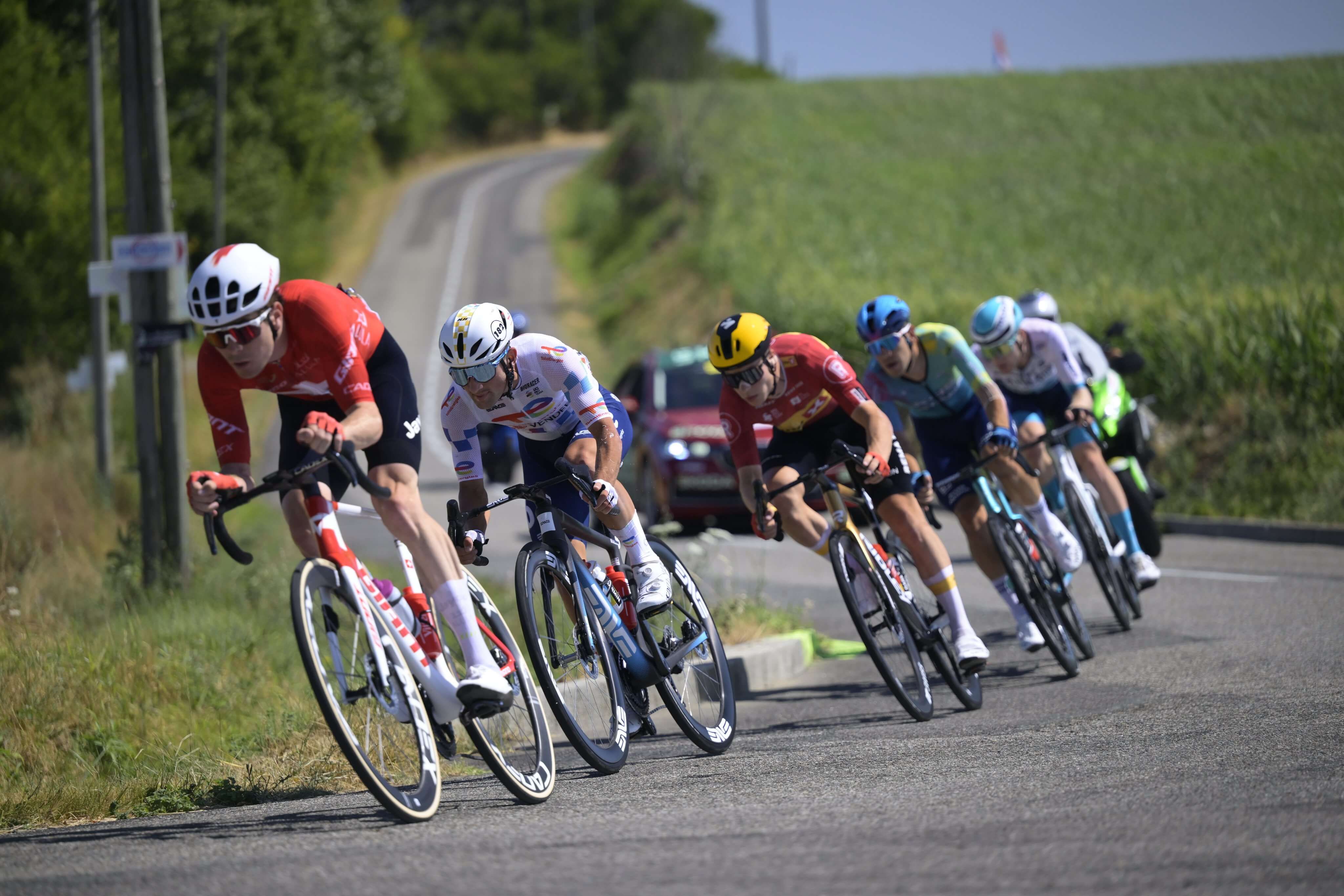  Jonas Abrahamsen, en la escapada de la etapa 11 del Tour.