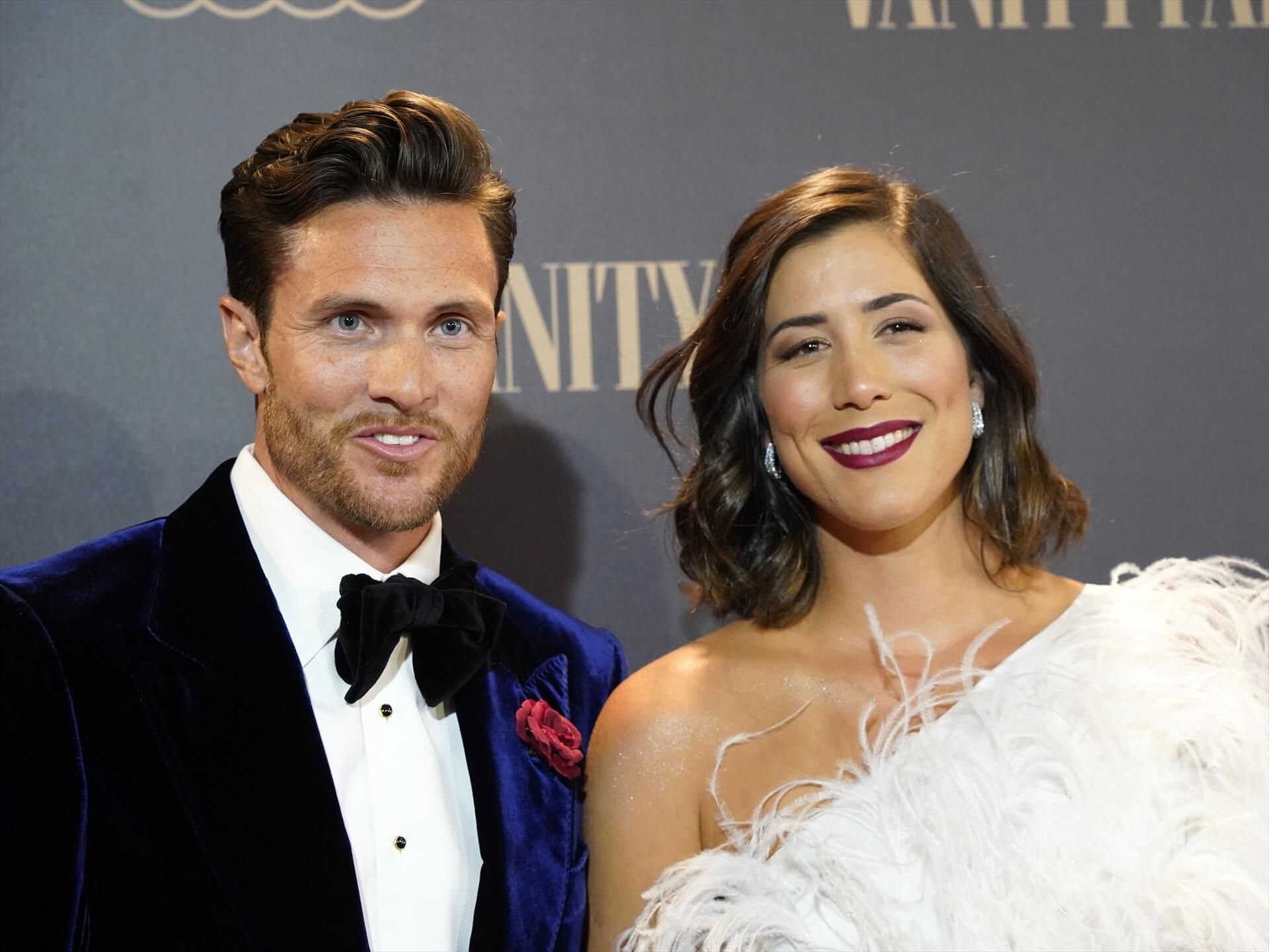  Garbiñe Muguruza y Arthur Borges posan para los medios