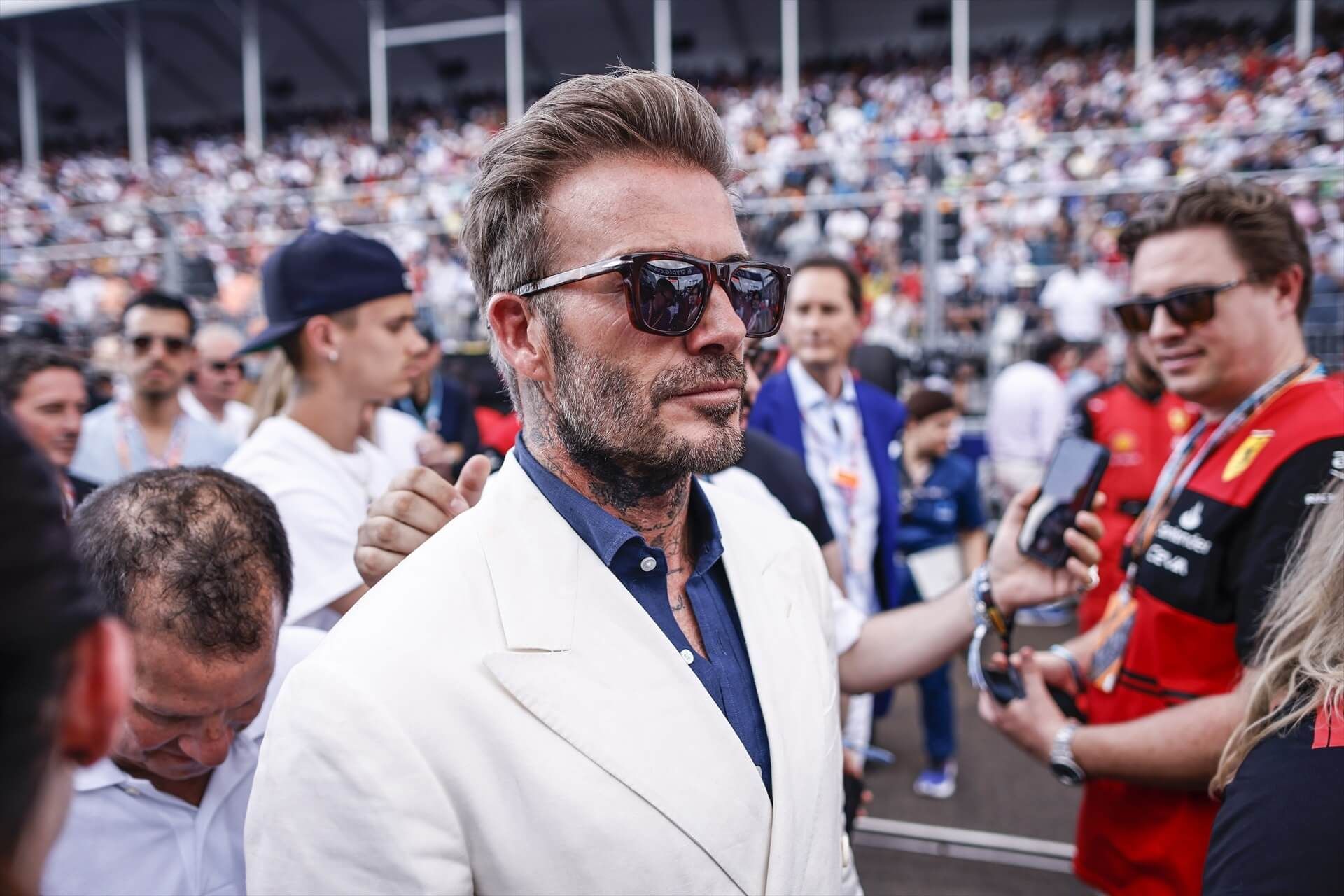 David Beckham, en el Gran Premio de Miami de Fórmula 1