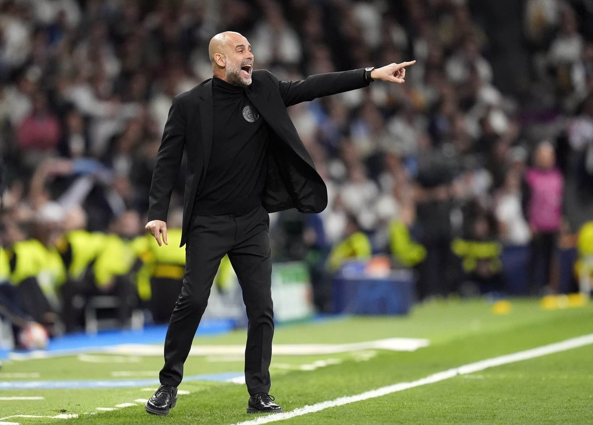  Pep Guardiola durante el Real Madrid - Manchester City (Europa Press)