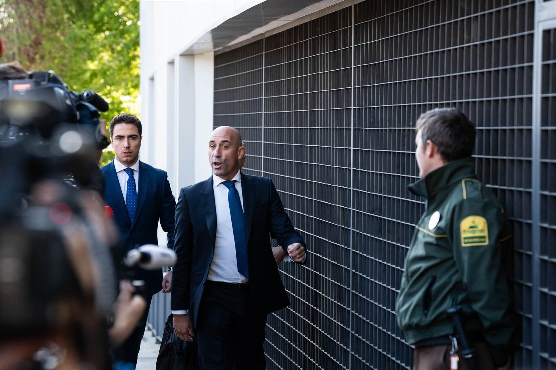  Luis Rubiales en su llegada a los juzgados de Majadahonda