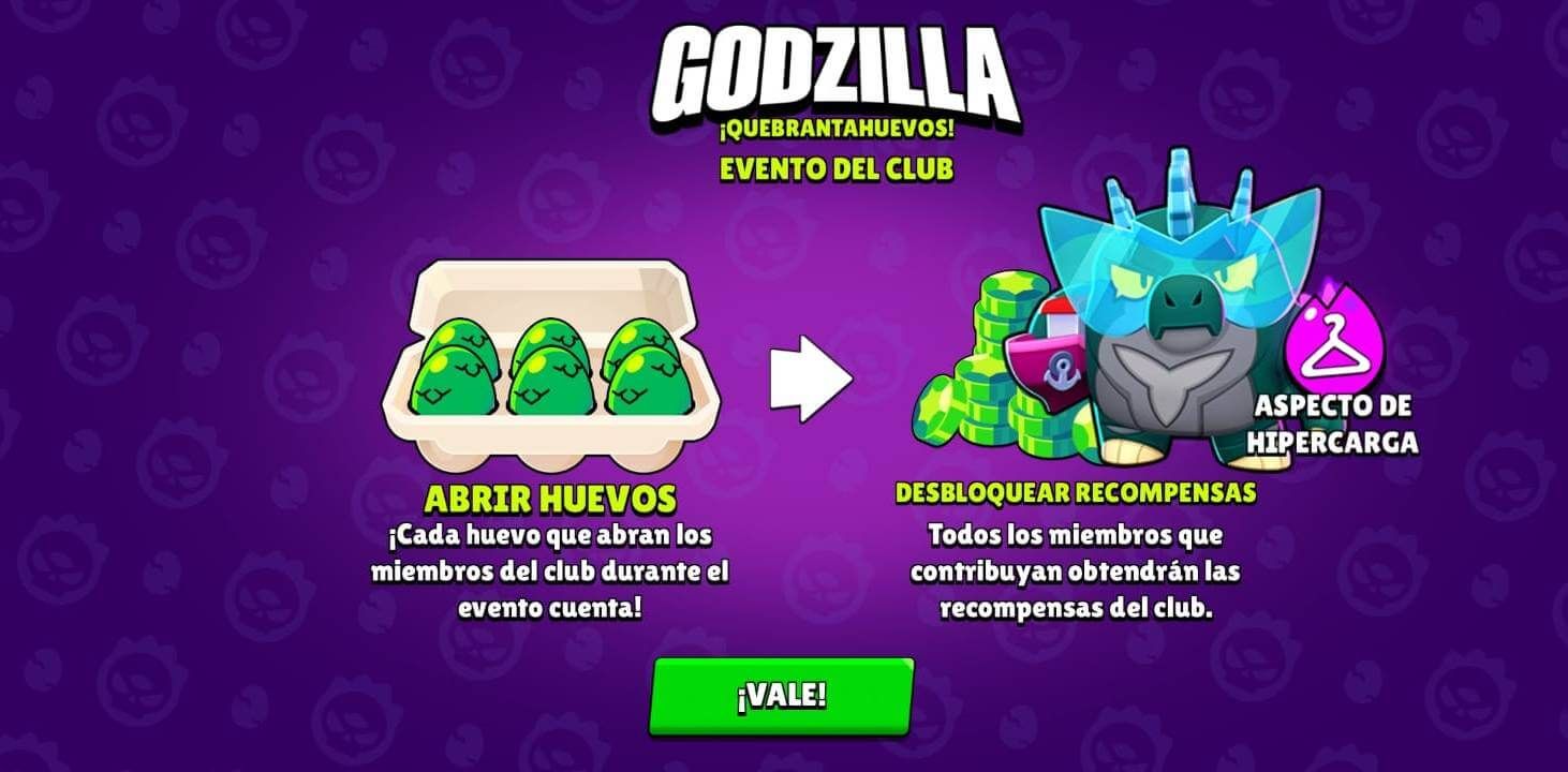 Los huevos del evento Godzilla en Brawl Stars