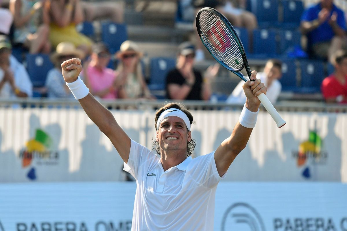  Feliciano López celebra su triunfo en Mallorca.