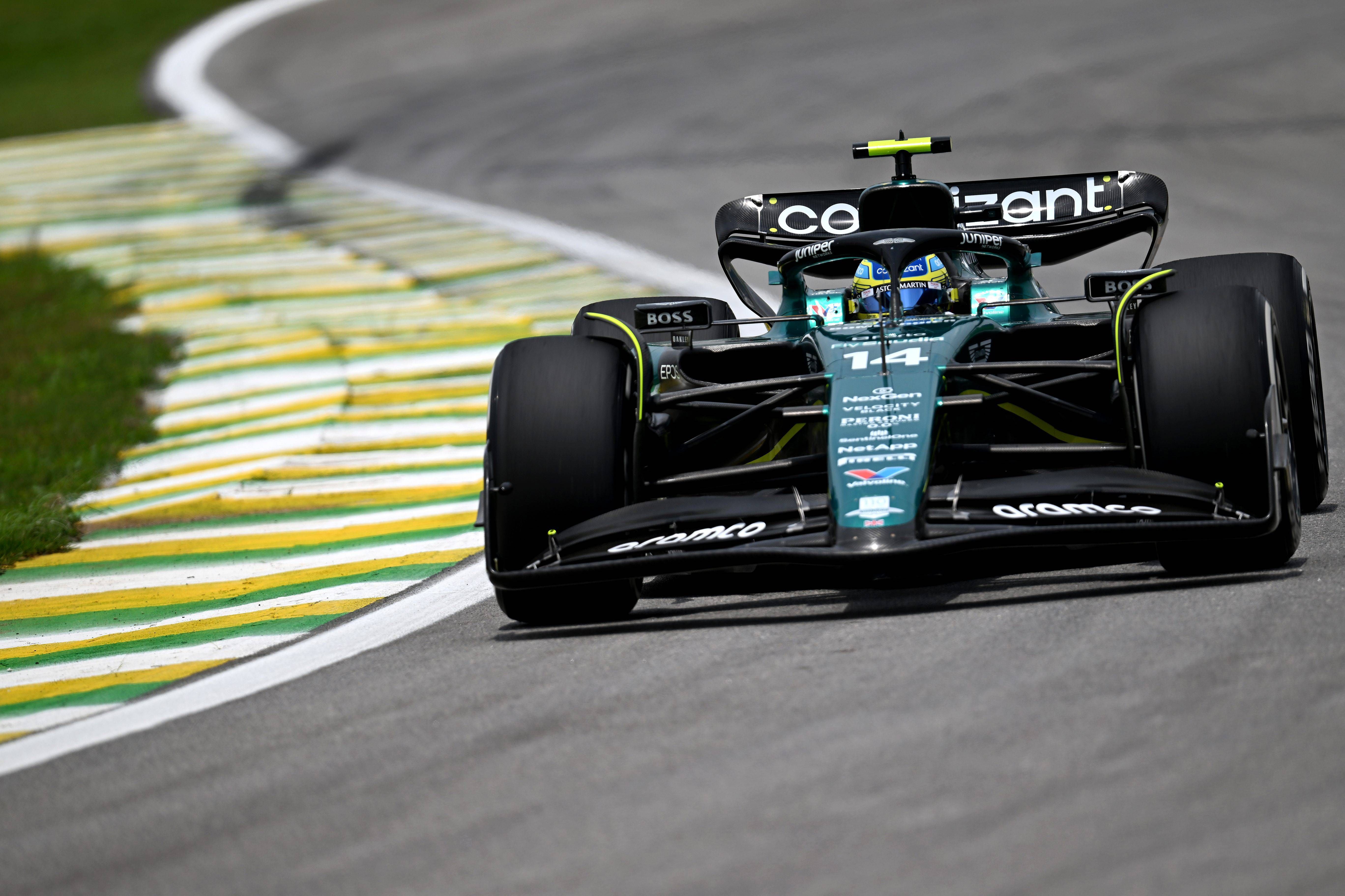 Fernando Alonso, en la clasificación de Interlagos.