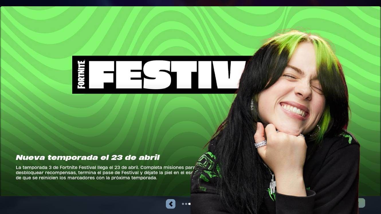  Billie Eilish, favorita para la 3ª temporada de Fortnite Festival