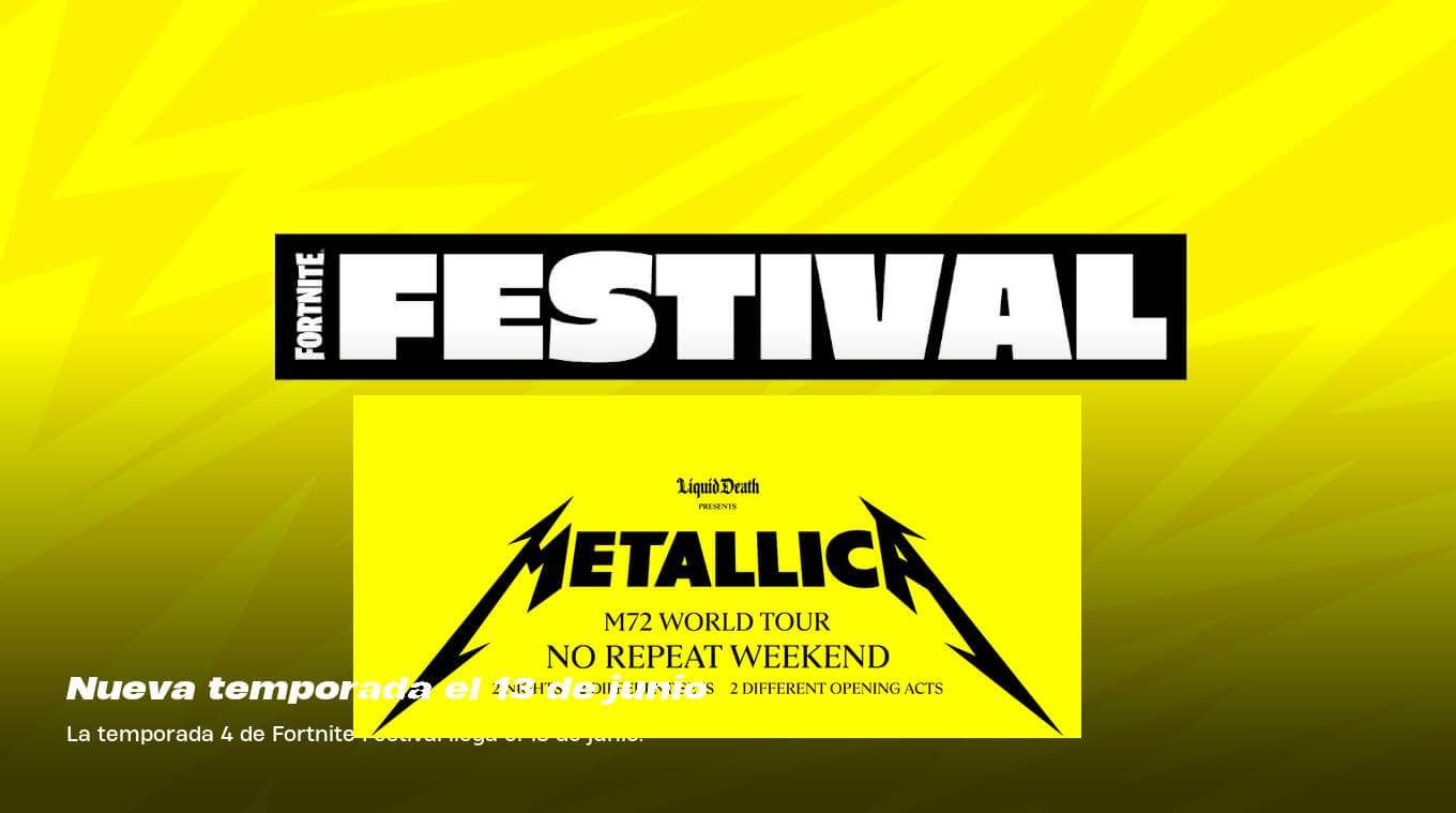  El teaser de Fortnite Festival, revelador para la llegada de Metallica