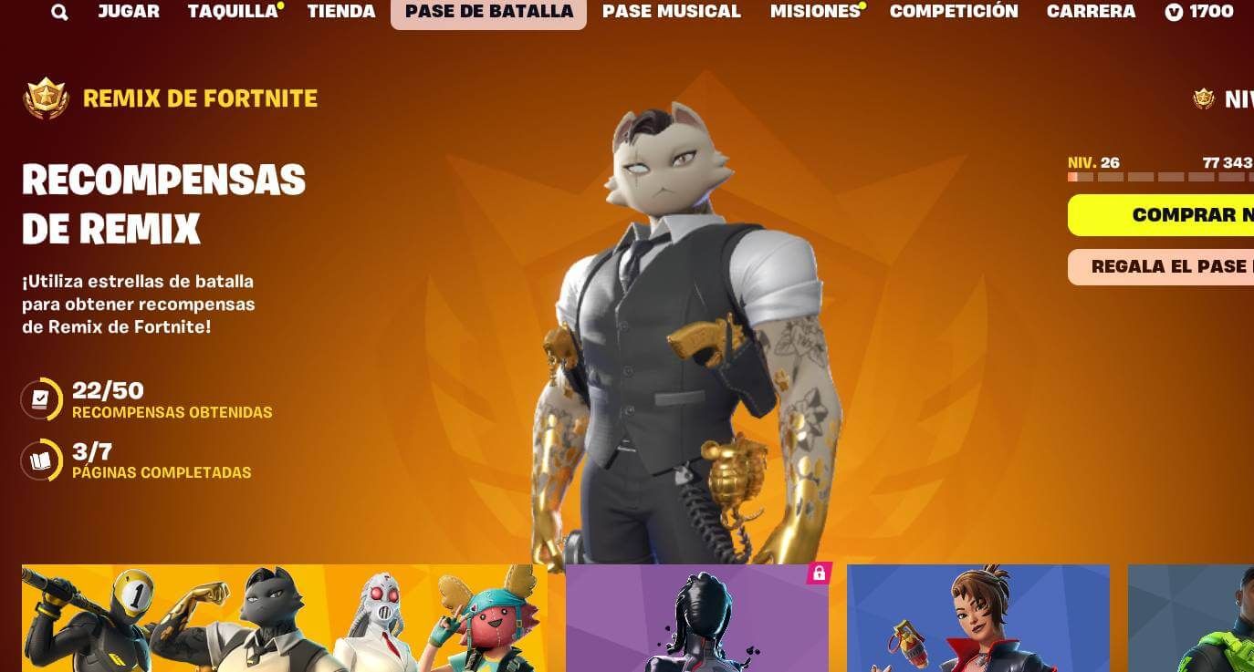  El Pase de Batalla de Fortnite Remix