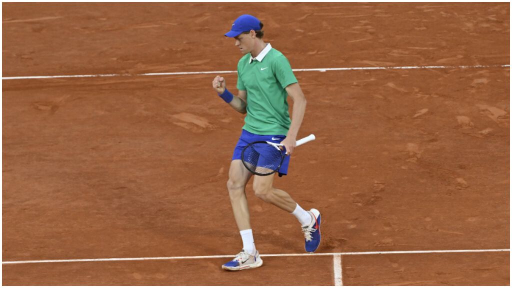 Jannick Sinner en la semifinal de Roland Garros.