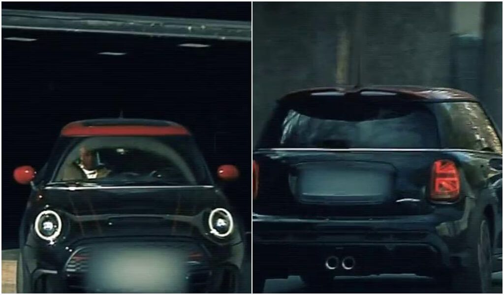  Dani Alves, abandonando su casa en un coche que le regaló a su pareja (Fotos: Telecinco)