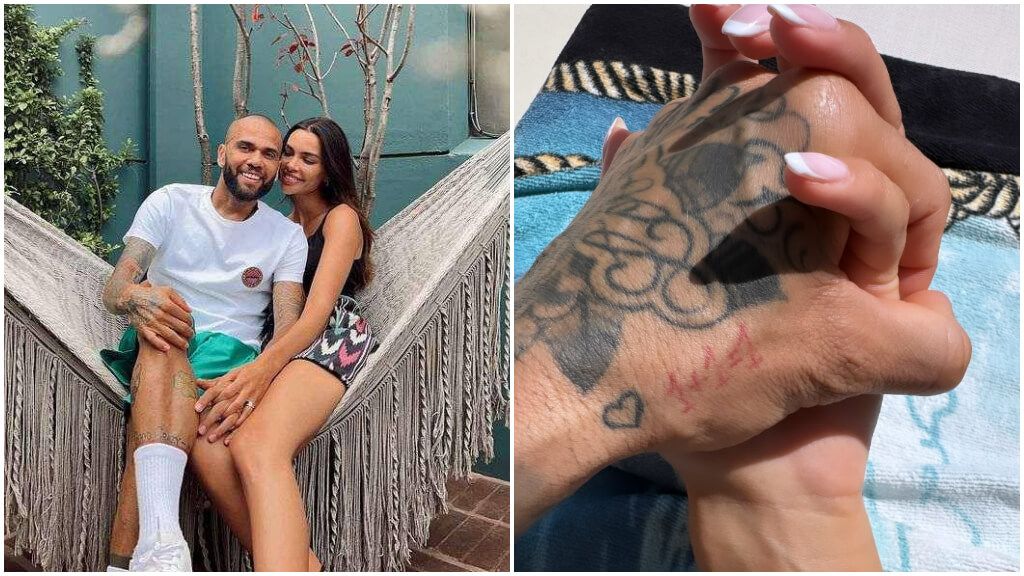 Joana Sanz y su primera imagen con Dani Alves tras salir de la cárcel