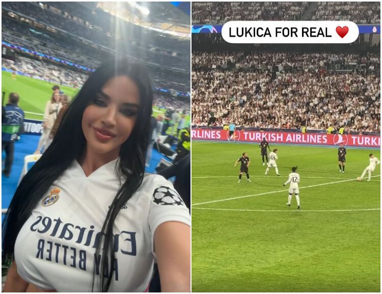  Ivana Knoll, presente en el Santiago Bernabéu