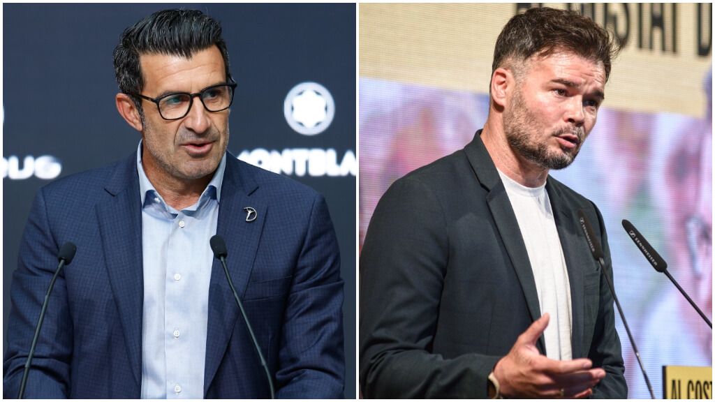  Luis Figo y su pullita a Gabriel Rufián (Fotos: Europa Press)