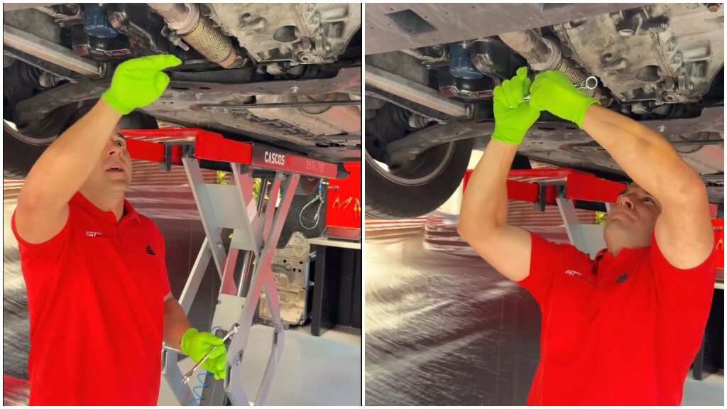  Ángel Gaitán denunció la posición quese había dejado a un tornillo de una abrazadera.