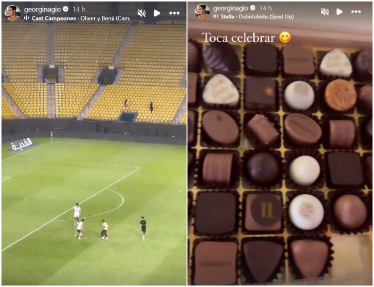  Georgina celebra el récord de Cristiano Ronaldo (Fotos: @georginagio)