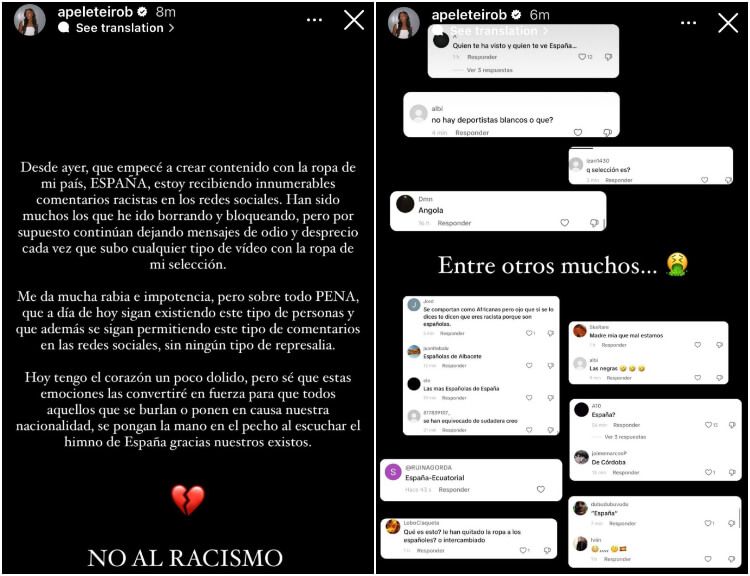 La denuncia de Ana Peleteiro ante los ataques racistas (Foto:@apeleteirob)