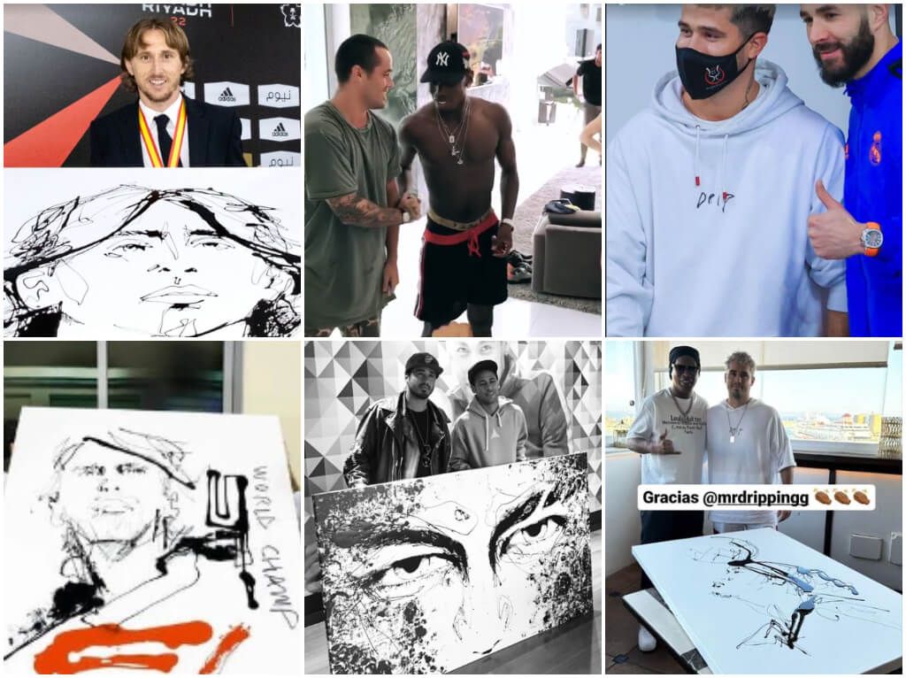  Algunos deportistas pintados por Mark Ríos (Fotos: @mrdrippingg)