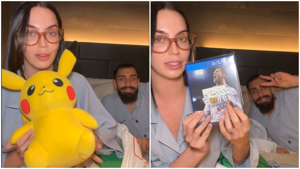 María Valero enseñando algunos objetos