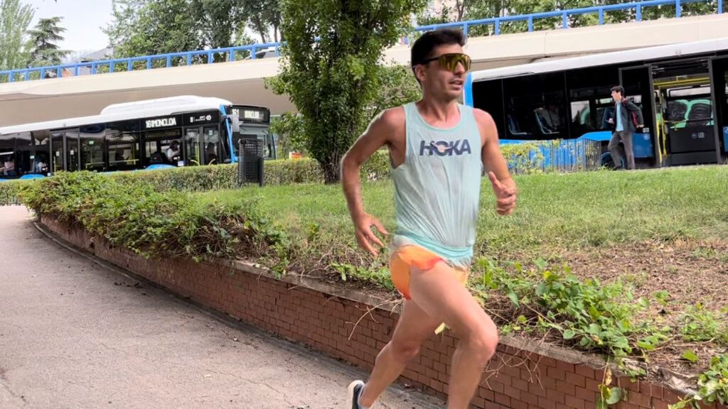 Yago Rojo, durante un entrenamiento en Madrid