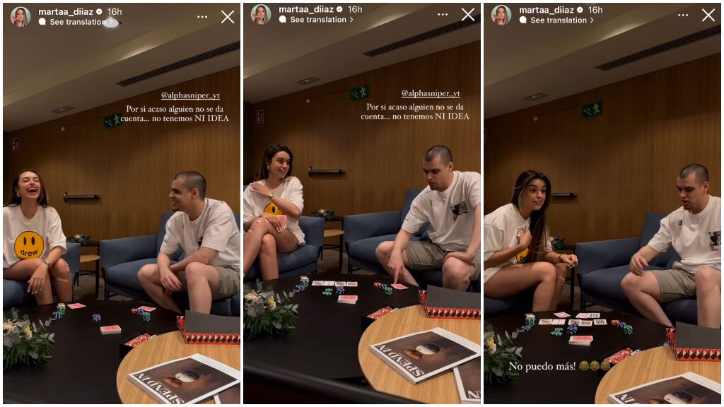 Marta Díaz con su hermano David