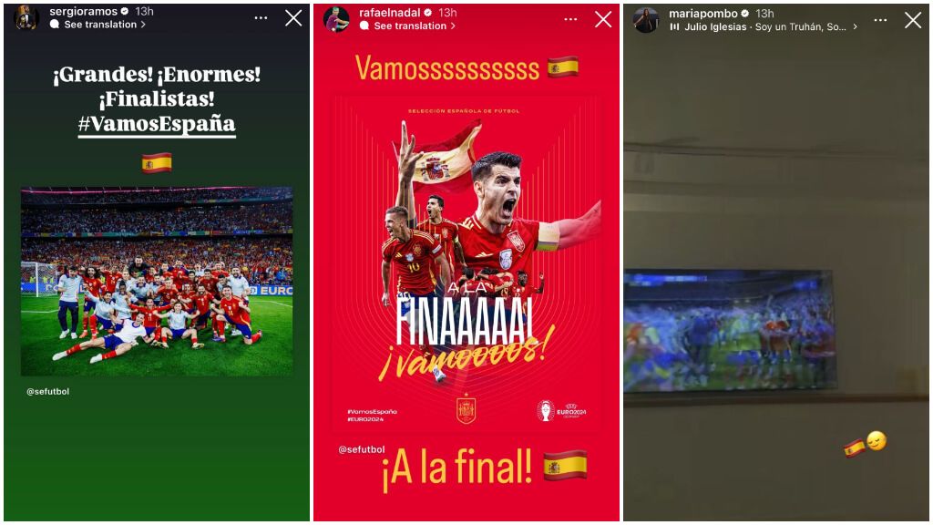  Los mensajes de los famosos a la Selección Española (Fotos: redes sociales)