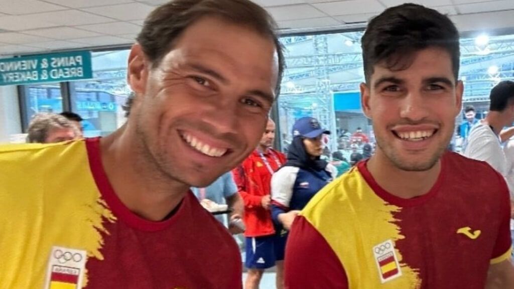  Rafa Nadal y Carlos Alcaraz, juntos en la Villa Olímpica