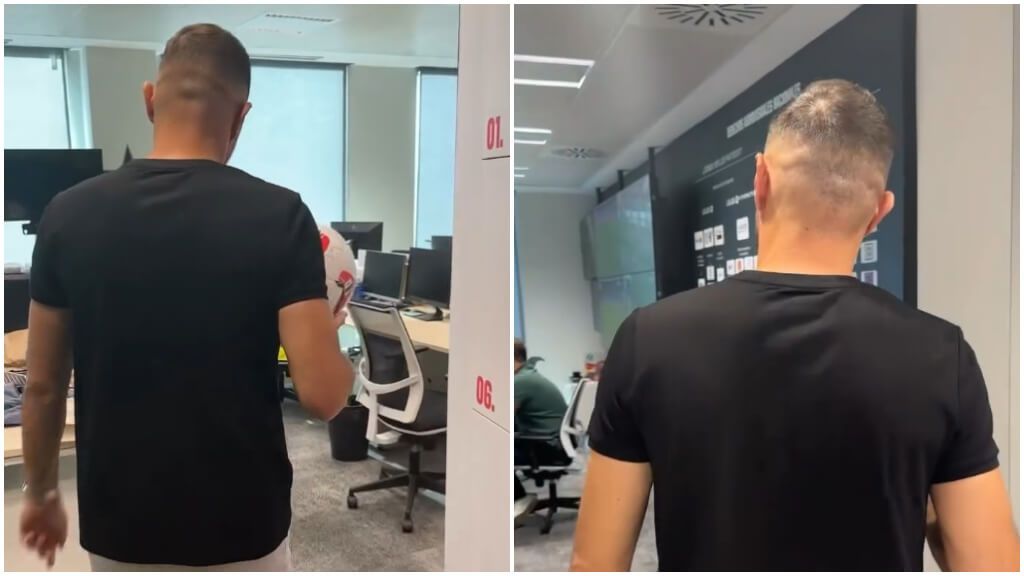  Joaquín Sánchez, durante su paso por los diferentes departamentos de LALIGA (foto: captura vídeo