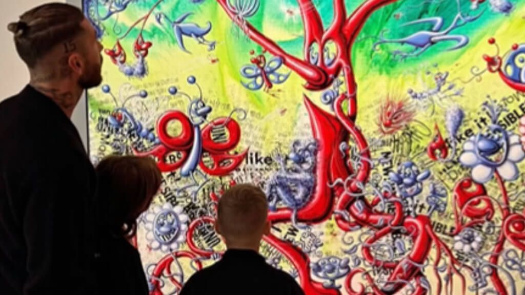  Sergio Ramos y sus hijos en el Museo Thyssen