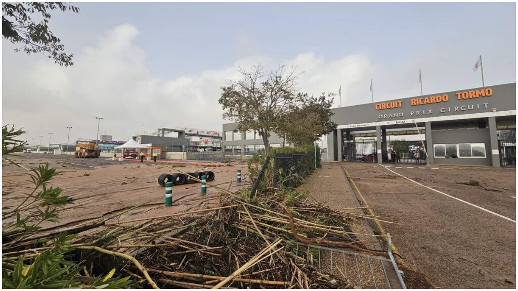  El circuito Ricardo Tormo tras el paso de la DANA (Fuente: Europa Press)