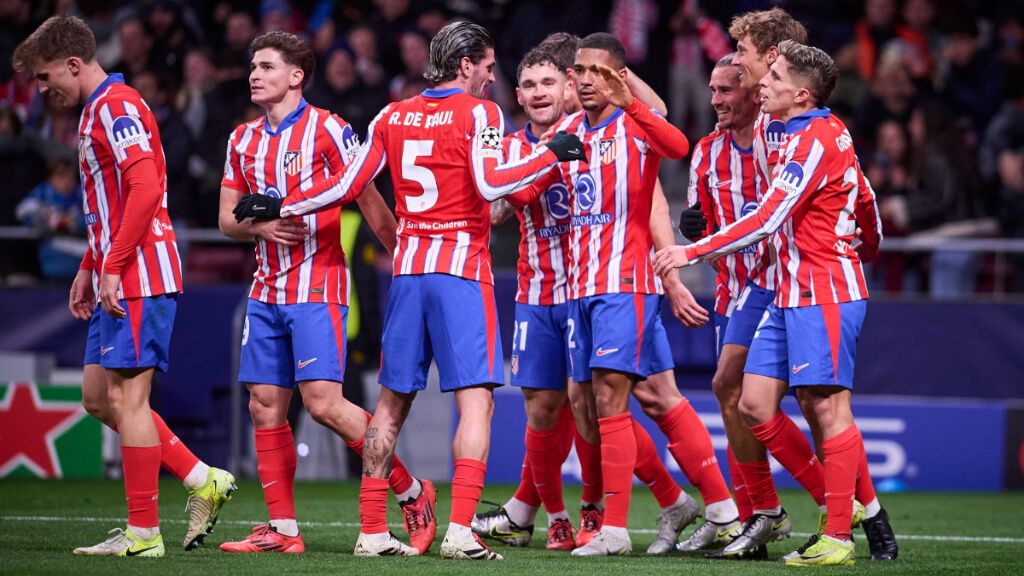 El Atlético celebrando en Champions (Cordon Press)