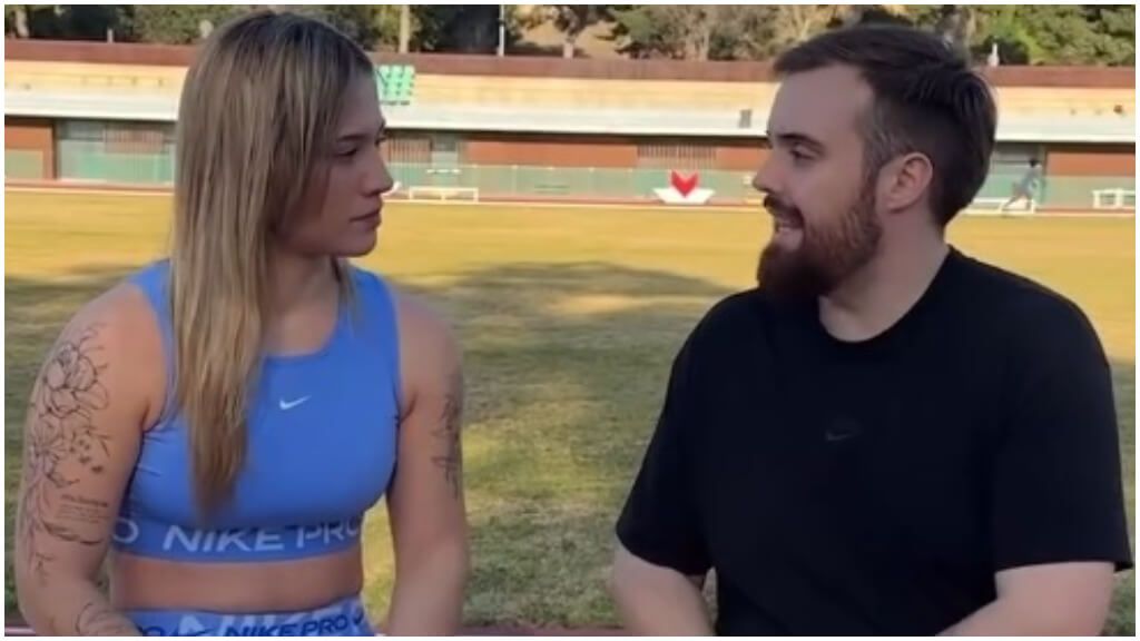  Fiona Pinar e Ibai en un momento de la charla (captura: Ibai twitter).