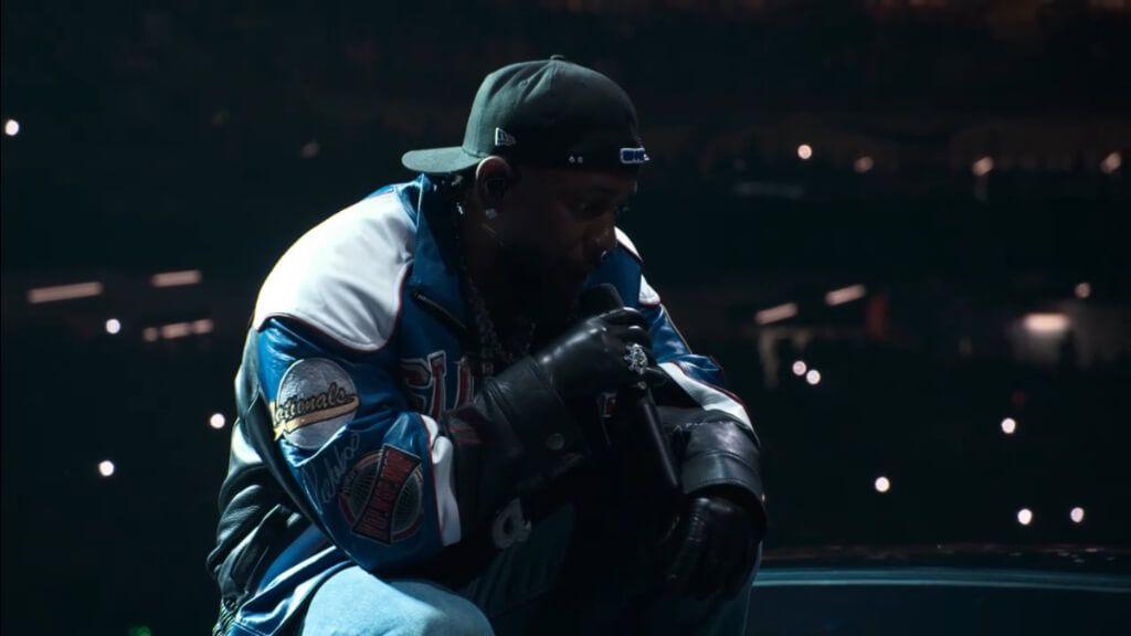 Kendrick Lamar en el descanso de la Super Bowl 2025