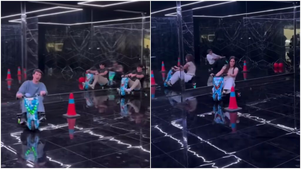  El circuito de triciclos montado en el cumpleaños de Marc Márquez (Fotos: redes sociales)