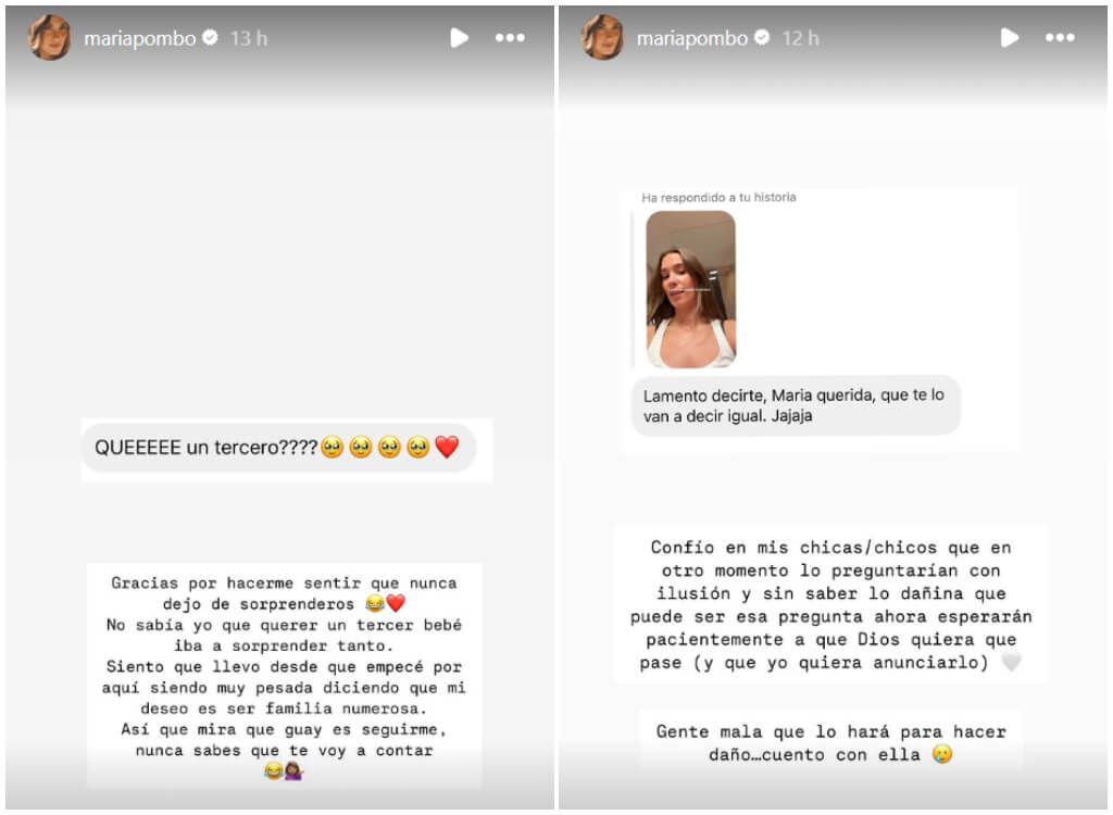 María Pombo en redes sociales